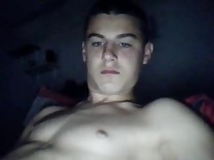 Macedonian Cute Powerfully built Boy Cums On His Abs Big Load